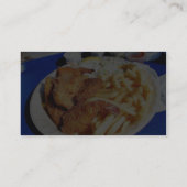 フライドポテトのエビのクラブケーキの魚の酒石 名刺 (裏面)