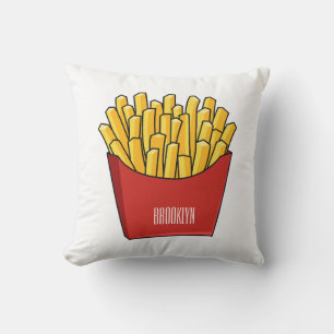 フライドポテトのキャラクターイラスト クッション