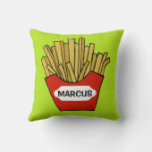 フライドポテトのデザインのカスタムの枕 クッション (裏面)