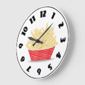 フライドポテトの時計のバスケット ラージ壁時計 (傾斜)