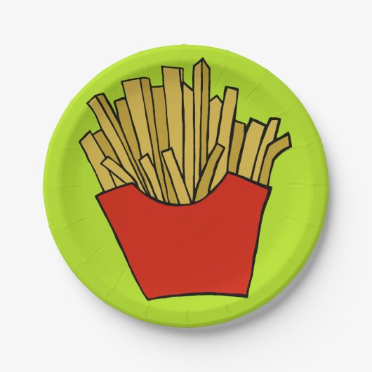フライドポテトの紙皿 ペーパープレート (正面)