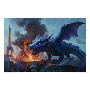 フライドポテトはいかが?ドラゴンアート ポスター
