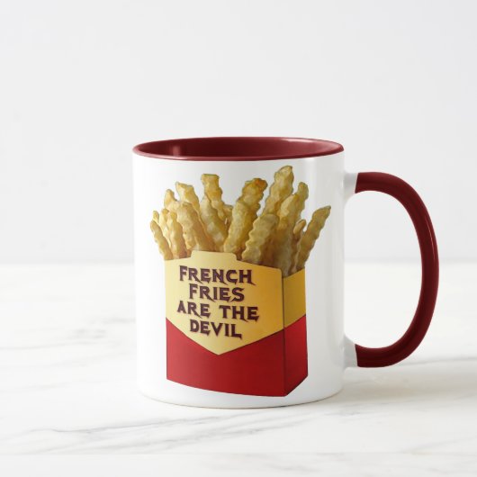 フライドポテトは悪魔のマグです マグカップ (右)
