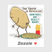 フライドポテトを実際にコンターカットする方法 シール (シート)