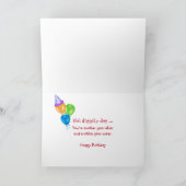 フライドポテトを持つホットドッグの誕生日の蝋燭 カード (内部)