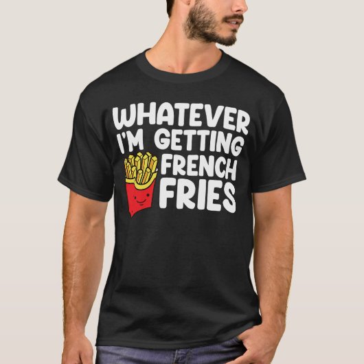 フライドポテトフランスののフライがフランスの出る Tシャツ (正面)