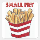 フライドポテトフランスのグルメシール スクエアシール (正面)