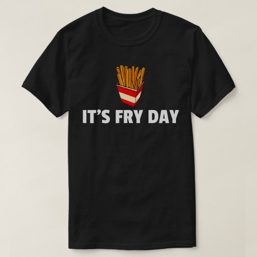 フライドポテトフランスのラ熱フライ Tシャツ (デザイン正面)