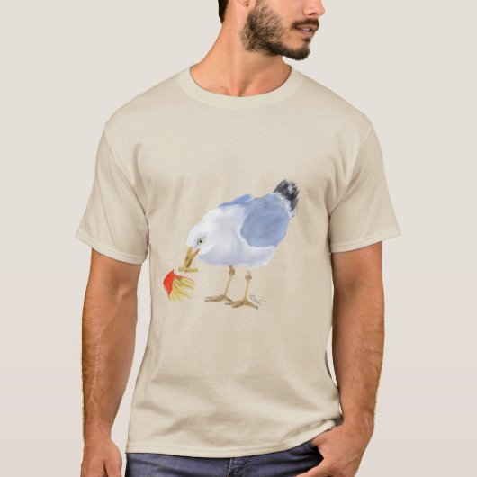 フライドポテトTシャツ付きシーガル Tシャツ (正面)