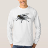 フライバディの男の白い長い袖Tシャツ Tシャツ (正面)