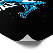 フライバドミントン選手シャトルトレーナーラケットスポーツ ポスター (角)