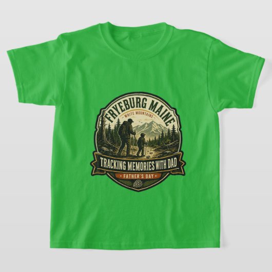 フライバーグ缶メイン州 父の日 トラッキングメモリーズ Tシャツ (レイダウン)