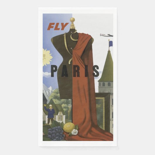 フライパリフランスヴィンテージ旅行ポスター (正面)