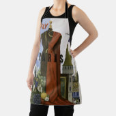 フライパリフランスヴィンテージ旅行ポスター エプロン (インサイチュ)