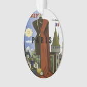 フライパリフランスヴィンテージ旅行ポスター オーナメント (正面)