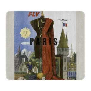 フライパリフランスヴィンテージ旅行ポスター カッティングボード