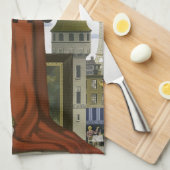 フライパリフランスヴィンテージ旅行ポスター キッチンタオル (四つ折り)