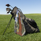 フライパリフランスヴィンテージ旅行ポスター ゴルフタオル (グリーン)