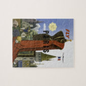 フライパリフランスヴィンテージ旅行ポスター ジグソーパズル (横)