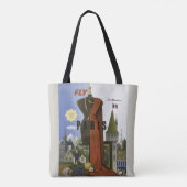 フライパリフランスヴィンテージ旅行ポスター トートバッグ (裏面)