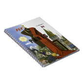 フライパリフランスヴィンテージ旅行ポスター ノートブック (右側)