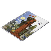 フライパリフランスヴィンテージ旅行ポスター ノートブック (左側)