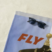 フライパリフランスヴィンテージ旅行ポスター ビーチタオル (インサイチュ)