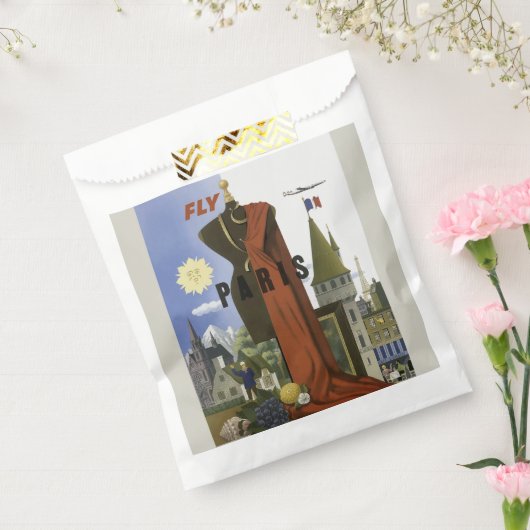 フライパリフランスヴィンテージ旅行ポスター フェイバーバッグ (封をした状態)