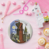 フライパリフランスヴィンテージ旅行ポスター ペーパープレート (パーティー)