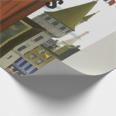 フライパリフランスヴィンテージ旅行ポスター ラッピングペーパー (角)