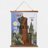 フライパリフランスヴィンテージ旅行ポスター 吊り下げ型タペストリー (正面)