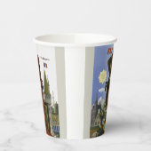 フライパリフランスヴィンテージ旅行ポスター 紙コップ (左)