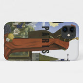 フライパリフランスヴィンテージ旅行ポスター Case-Mate iPhoneケース (裏面(横))