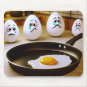 フライパンで悲しい卵 マウスパッド (正面)