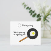 フライパンはがきおもしろい ポストカード (スタンド正面)