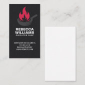 フライパン | 炎のロゴ 名刺 (正面/裏面)