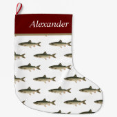 フライパーソナライズされたフィッシャーズホリデーフライ ラージクリスマスストッキング (正面)