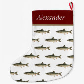 フライパーソナライズされたフィッシャーズホリデーフライ ラージクリスマスストッキング (裏面)