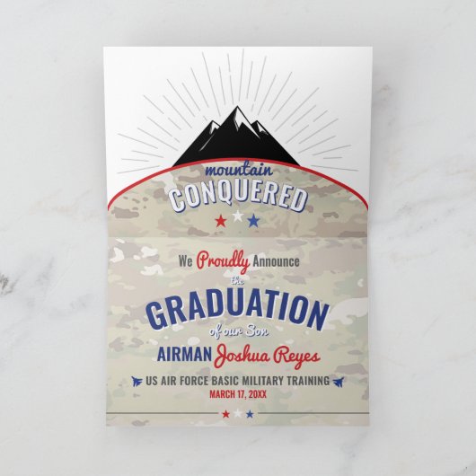 フライファイトウィンエアフォースBMT軍隊卒業 案内状 (内部)