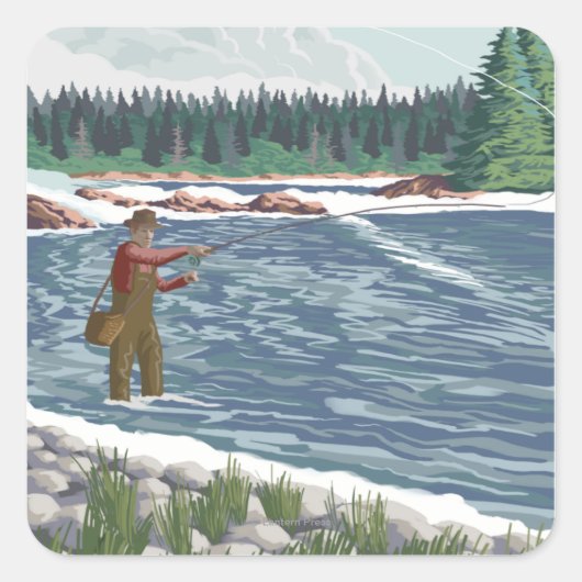 フライフィッシャーマンニューメキシコ スクエアシール (正面)