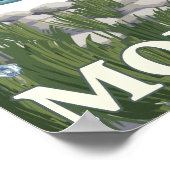 フライフィッシャーマンモンタナヴィンテージ旅行ポスター ポスター (角)