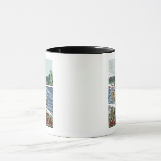 フライフィッシャーマン – アラスカ,スカイウェイ マグカップ (中央)