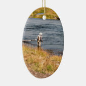 フライフィッシャーマン セラミックオーナメント (右)