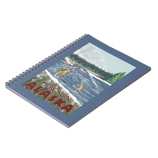 フライフィッシャーマン – ダウソン,アラスカ ノートブック (左側)