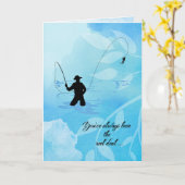 「フライフィッシャーマン」ハッピーバースデー カード (黄色い花)