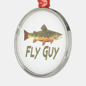 フライフィッシャーマン メタルオーナメント (左)