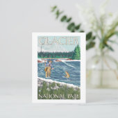 フライフィッシャーマン – 氷河の国立公園MT ポストカード (スタンド正面)