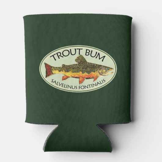 フライフィッシングおもしろいマスの皮脂 缶クーラー (裏面)