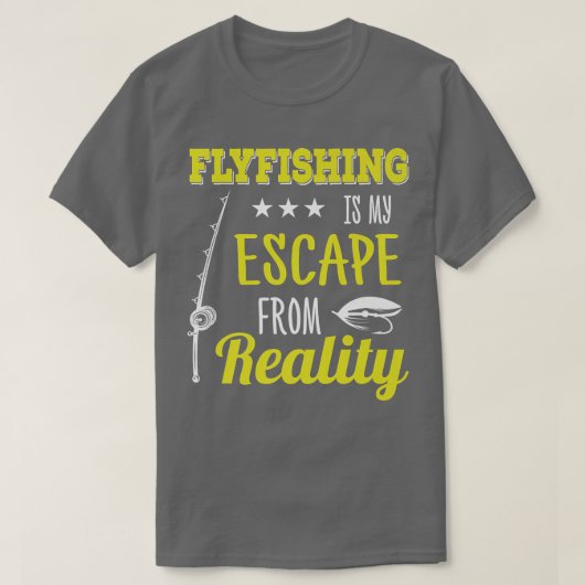 フライフィッシングから現実のマス魚の自然 Tシャツ (デザイン正面)