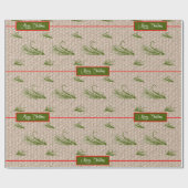 フライフィッシングのクリスマス ラッピングペーパー (フラット)